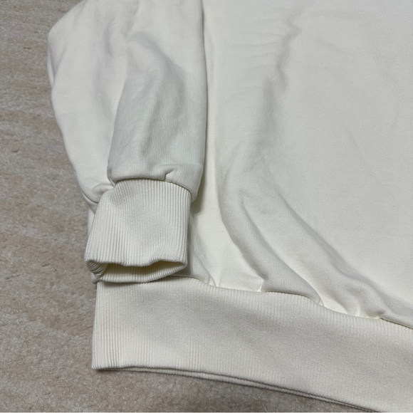 Pangaia Sand Beige Mock Neck Long Sleeve Sweatshirt Size Large Cotton - Picture 5 of 12